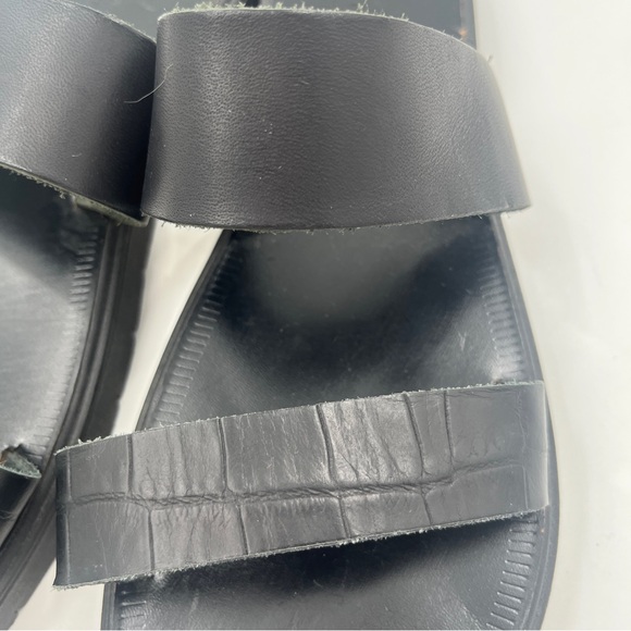 Joie A La Plague Black Croc Embossed Leather Slip on Sandal - Size 41 or US 11 - Picture 2 of 11